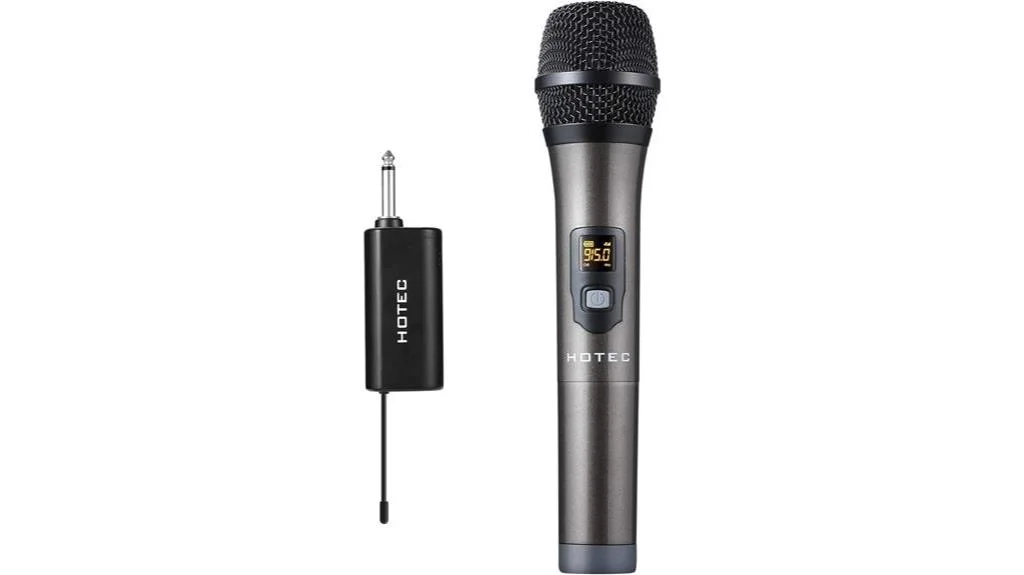 wireless handheld microphone with portable receiver