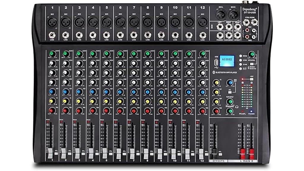 12 channel audio mixer