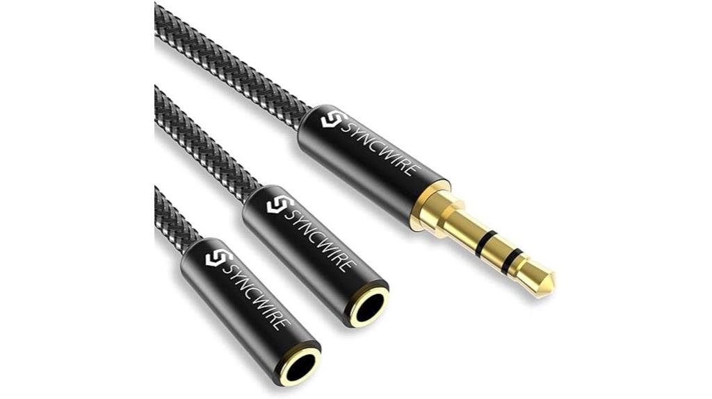 3 5mm audio splitter cable