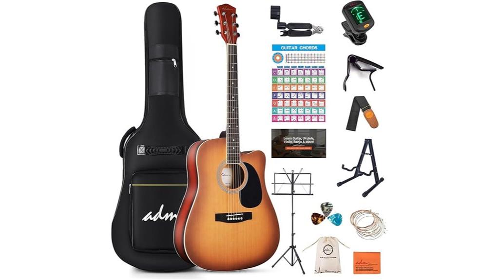 41 inch beginner acoustic bundle