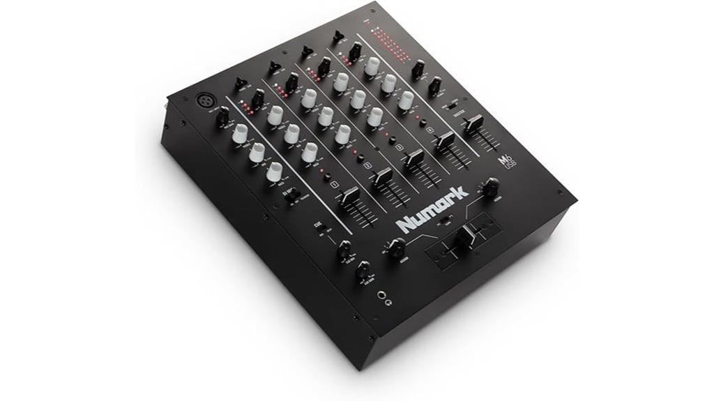 4 channel dj mixer interface
