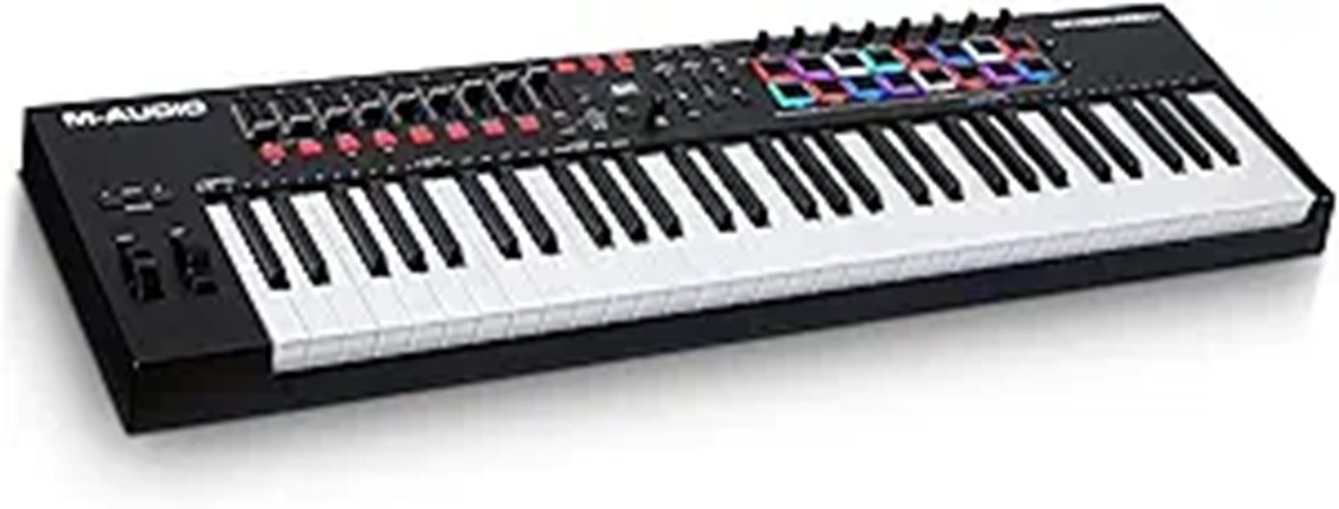 61 key midi keyboard controller
