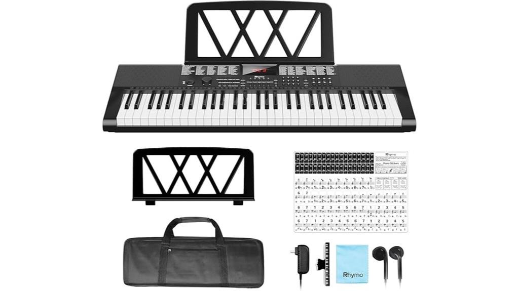 61 key piano with lcd