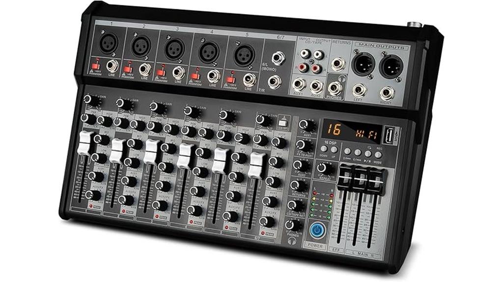 7 channel audio mixer