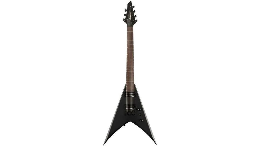 7 string satin black guitar