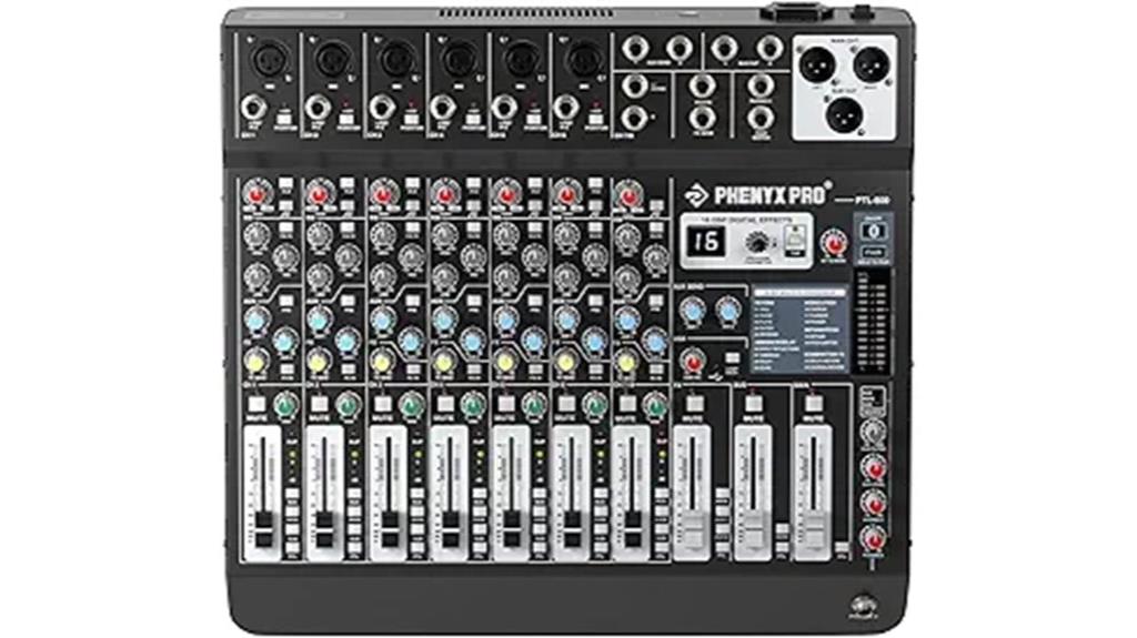 8 channel dj sound mixer