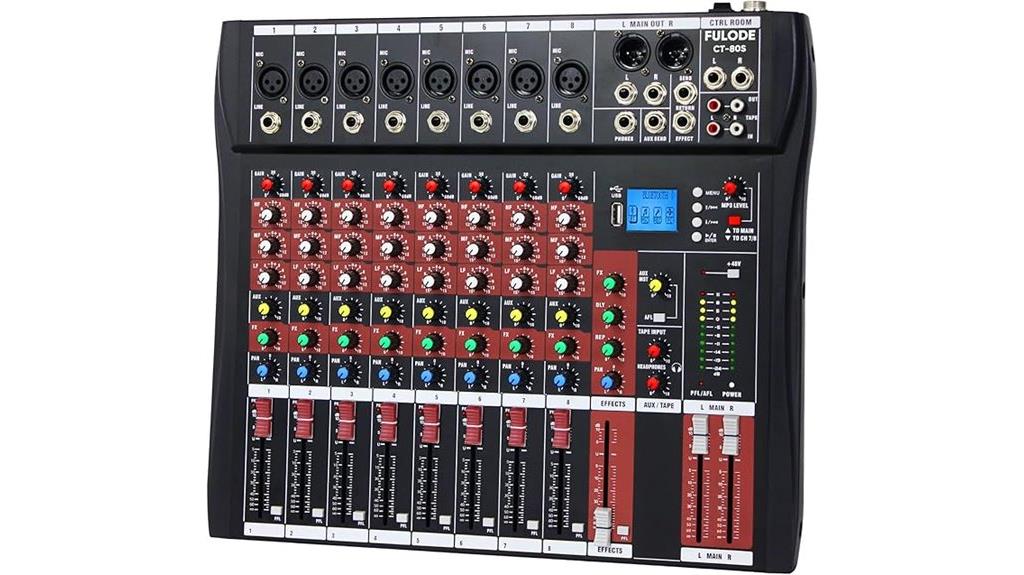 8 channel sound mixer