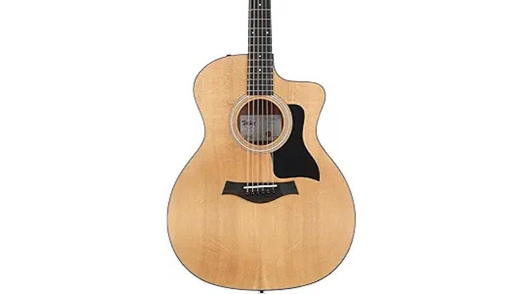 acoustic electric guitar natural finish