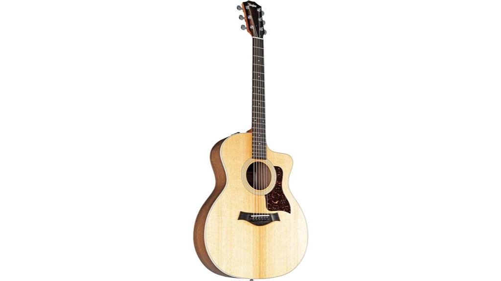 acoustic electric guitar natural finish