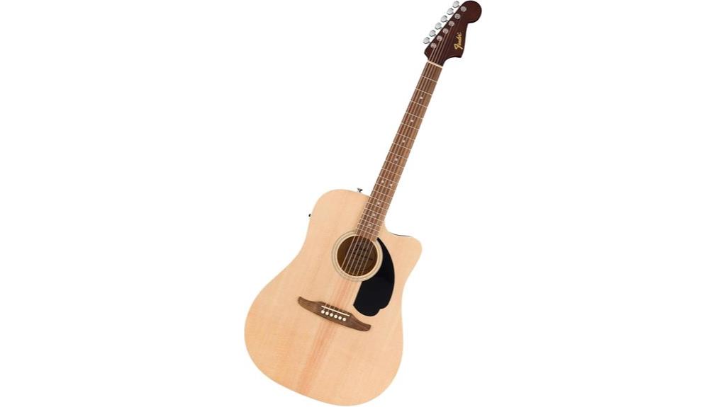 acoustic guitar with tuner
