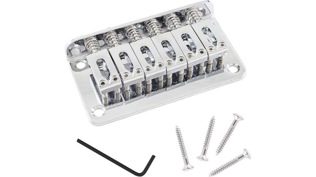 adjustable 6 string guitar bridge