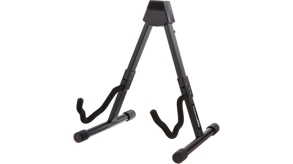 adjustable black guitar stand