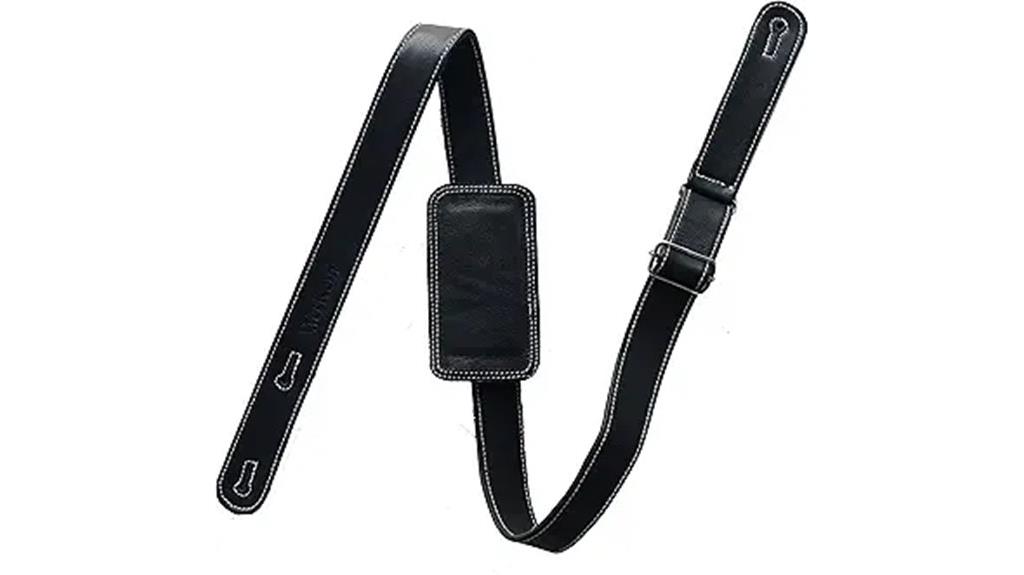 adjustable black leather strap