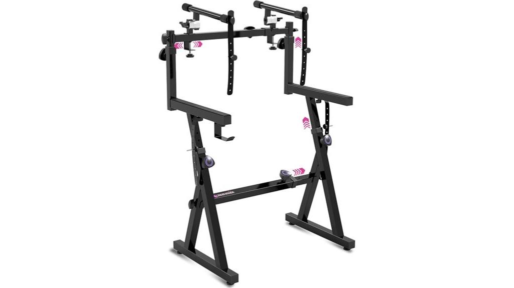adjustable dual keyboard stand