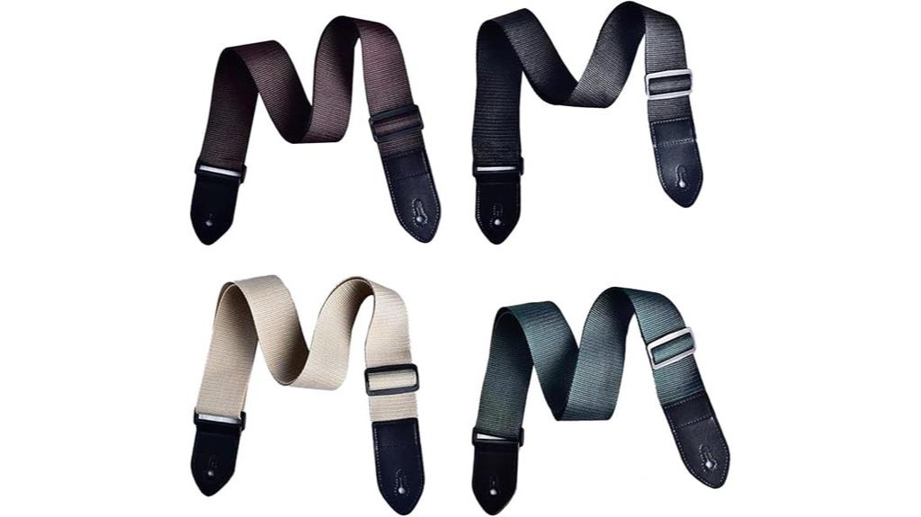 adjustable guitar straps set