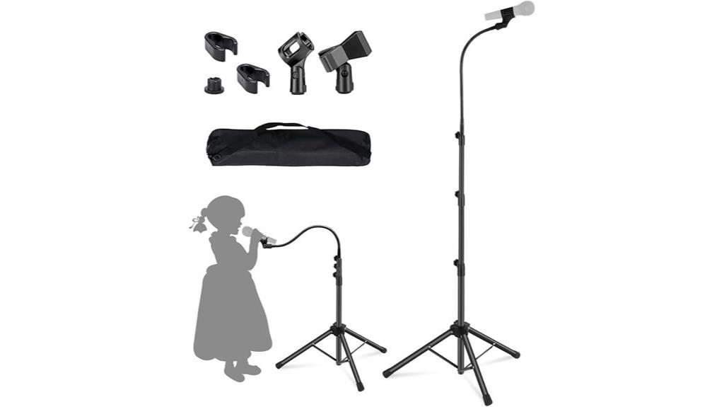 adjustable microphone stand clips