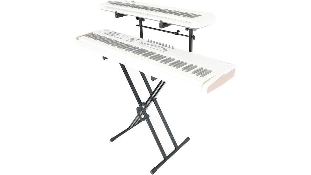 adjustable tiered keyboard stand