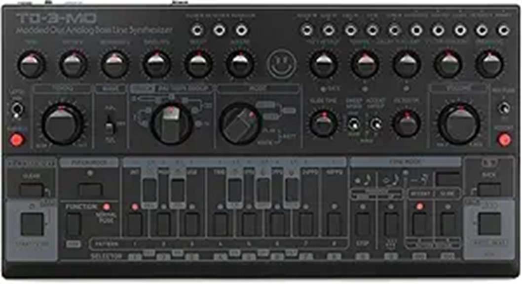 analog bass synthesizer black