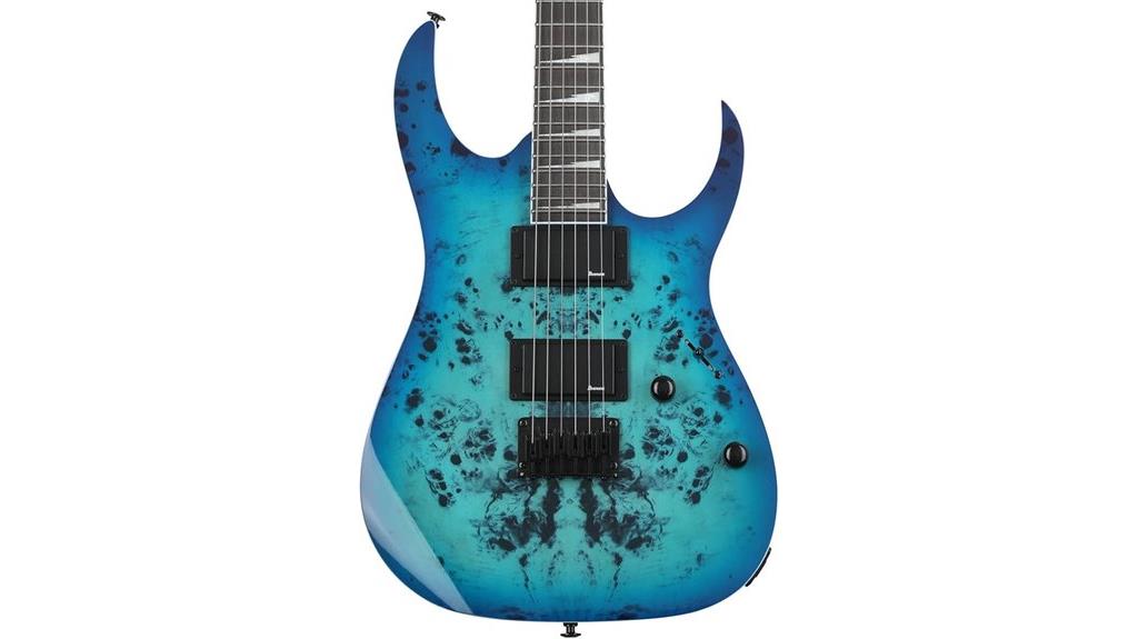 aqua burst ibanez guitar