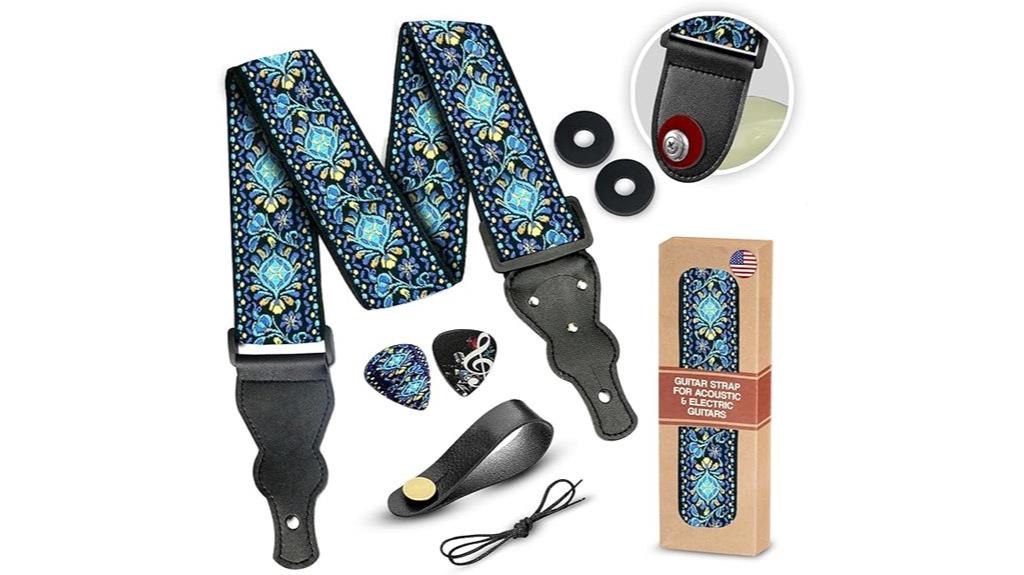 artistic guitar strap design