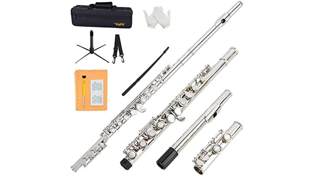 beginner s nickel plated c flute
