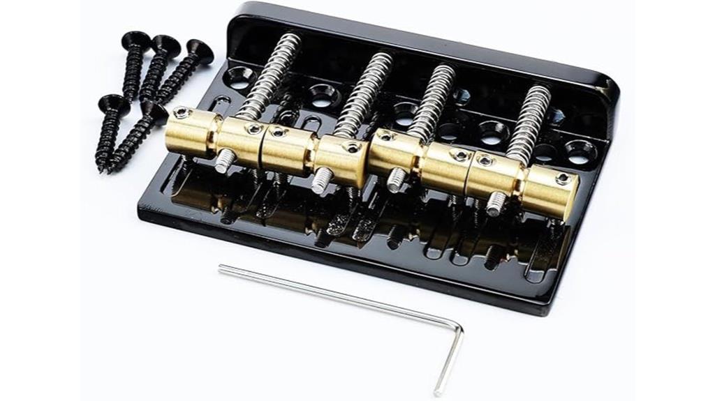 black bass guitar bridge
