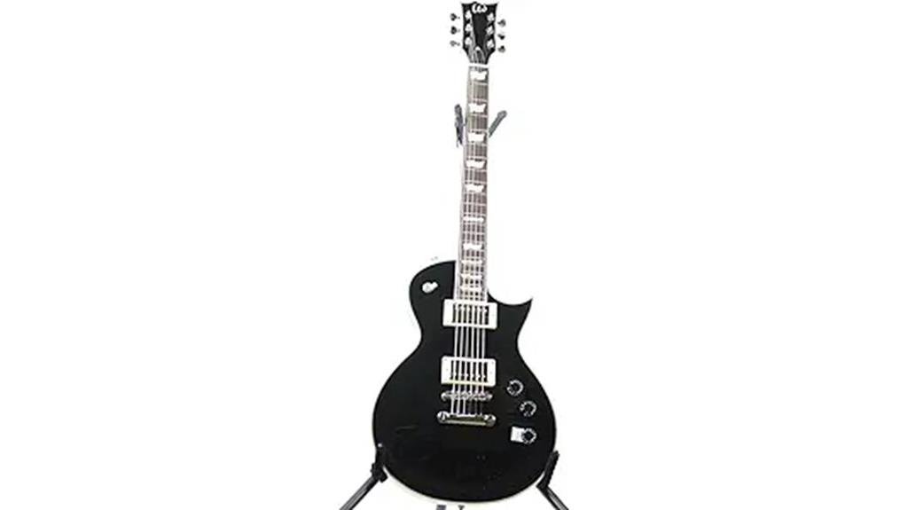 black electric guitar model