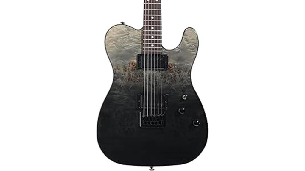black fade burst guitar