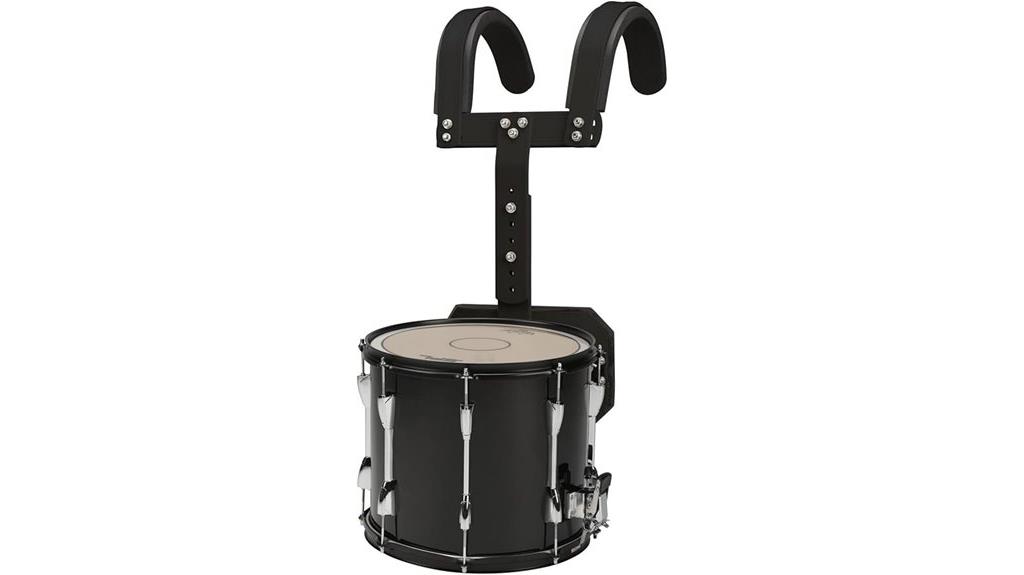 black marching snare drum