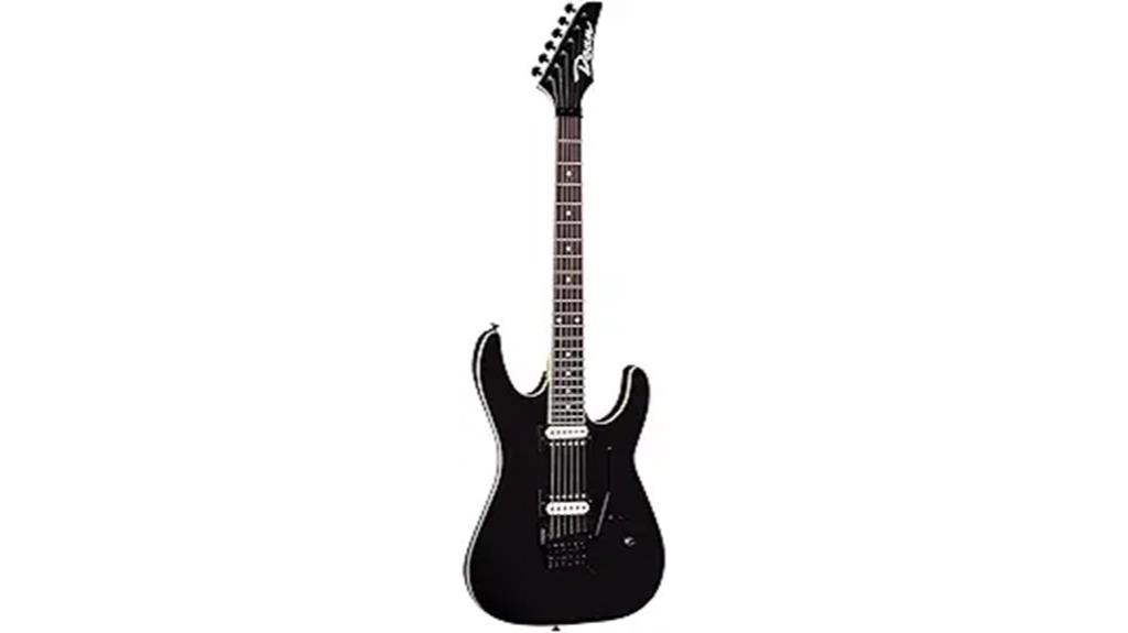black satin electric guitar