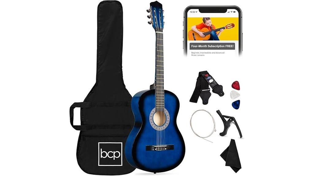blue acoustic guitar kit
