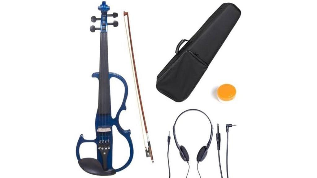 blue metallic electric violin