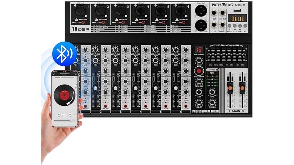 bluetooth 6 channel mixer