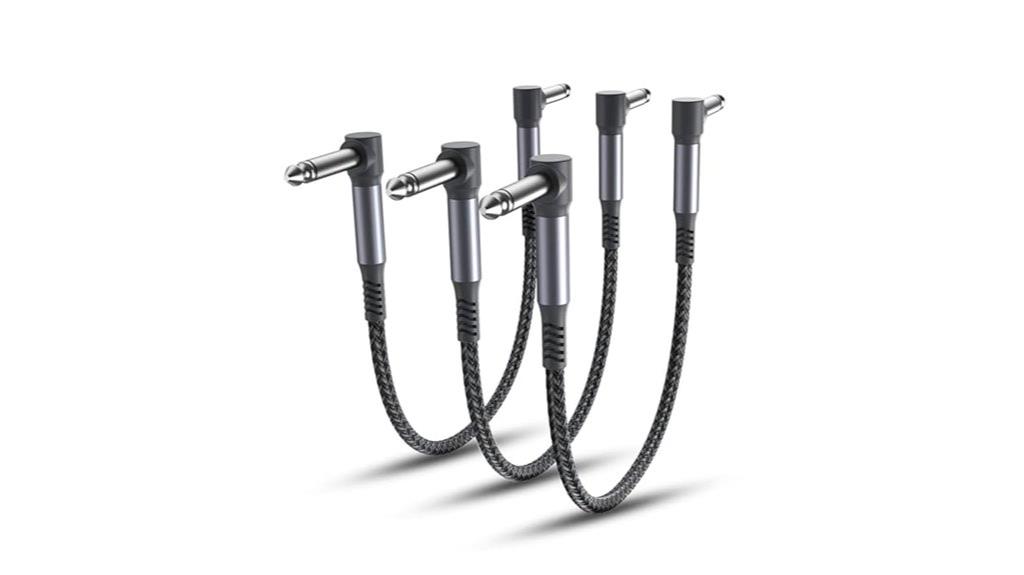braided right angle patch cables