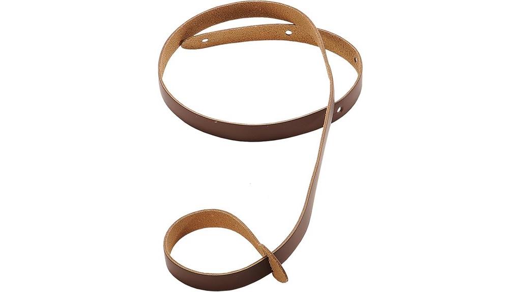 brown leather mandolin strap