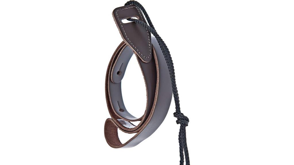 brown leather mandolin strap