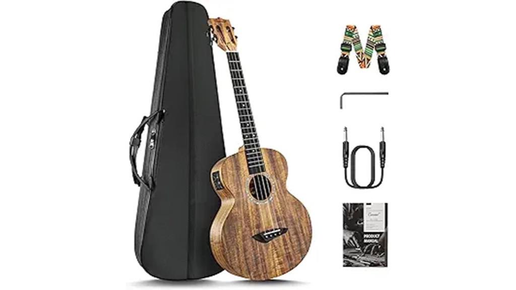 caramel baritone acoustic ukulele