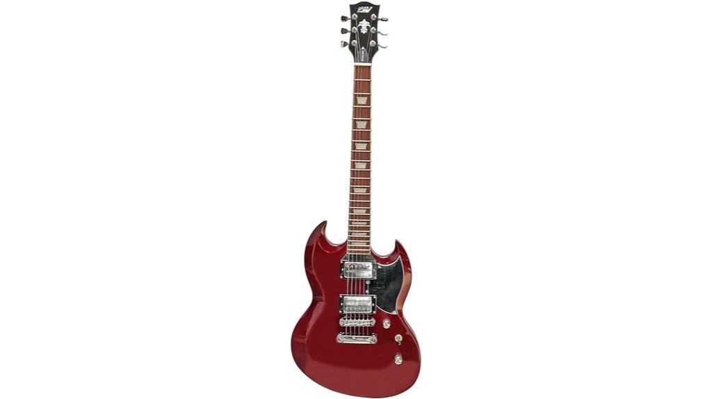 cherry red 6 string guitar