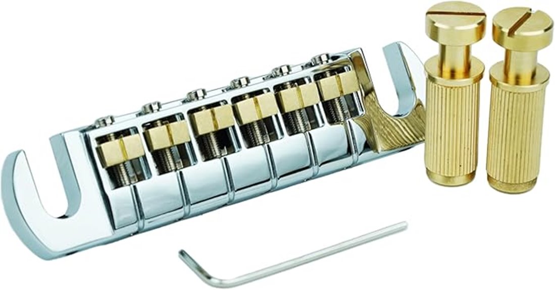 chrome guitar wraparound bridge