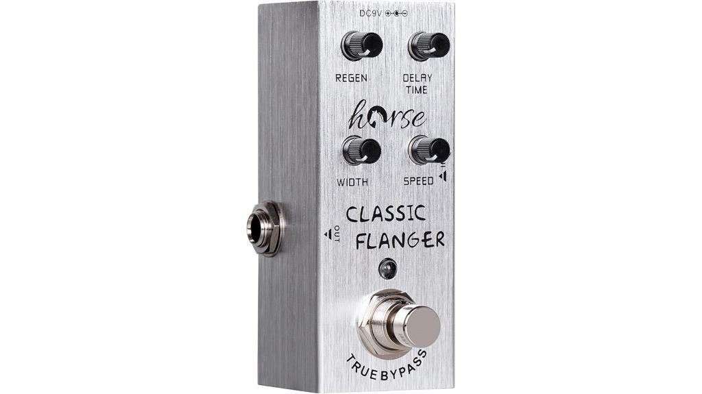 classic silver flanger pedal