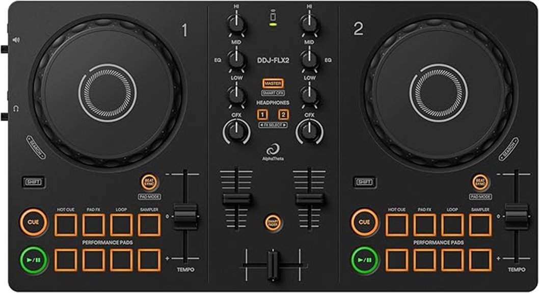 compact dj controller features