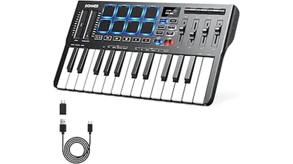compact midi keyboard controller