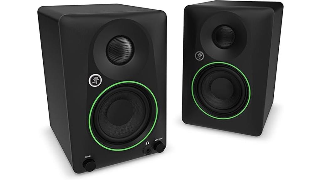 compact powered studio monitors