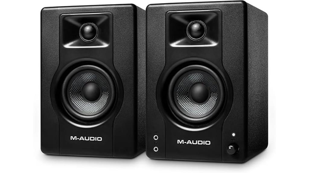 compact powered studio monitors