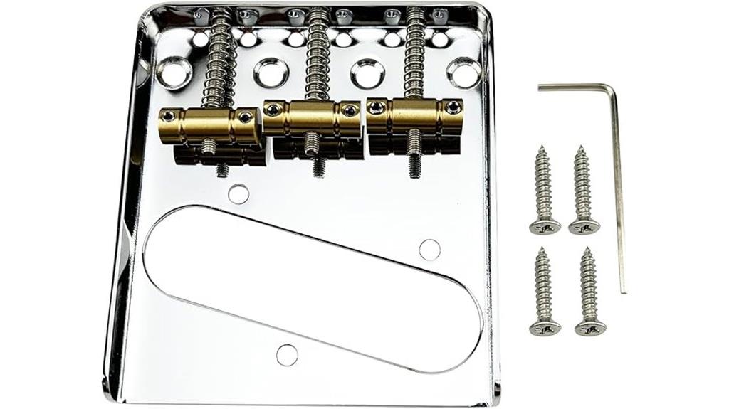 compensated brass guitar bridge