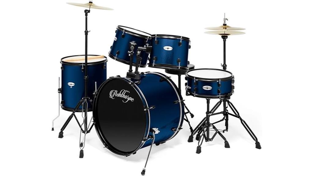complete blue drum set