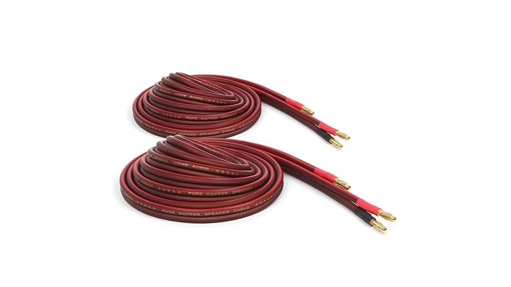 copper speaker wire set