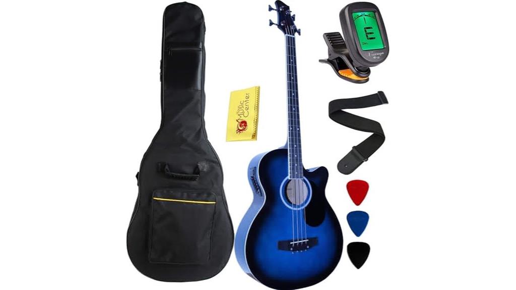 cutaway acoustic electric bass