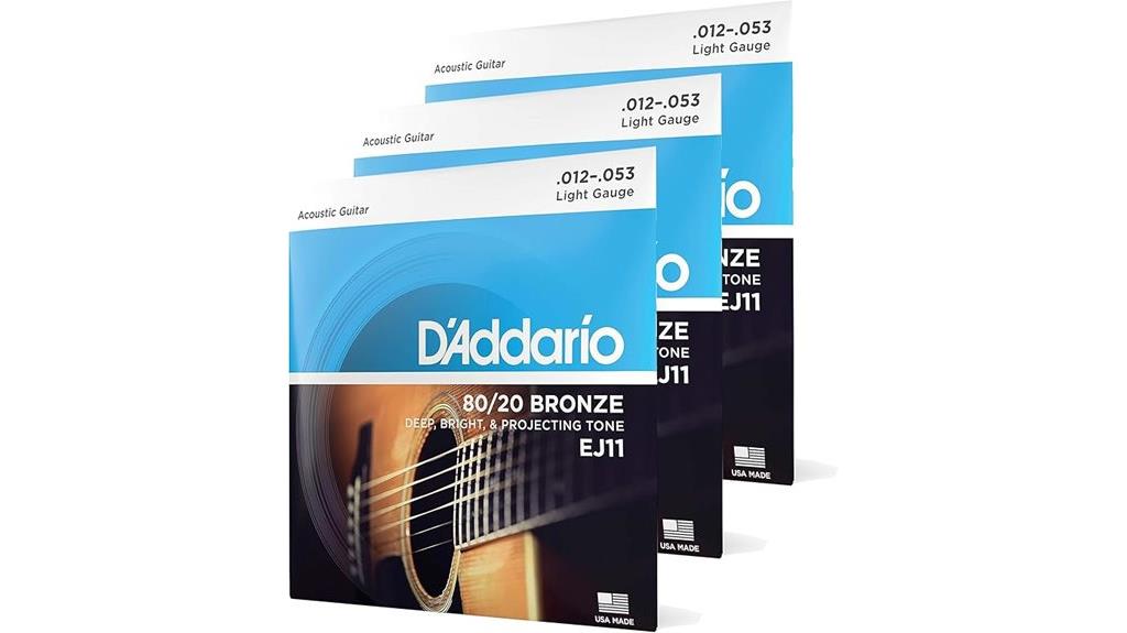 daddario 80 20 bronze strings