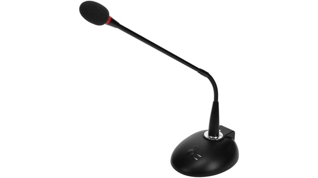 desktop paging microphone with button